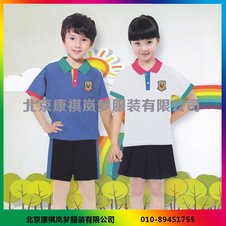 廠家定做 夏季幼兒園運(yùn)動(dòng)校服套裝 新款棉園服校服套裝