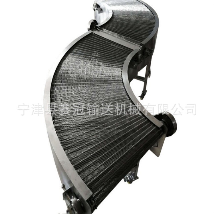 定制U型皮帶式轉彎輸送機鏈板轉彎機食品網帶轉彎機90度180度廠家