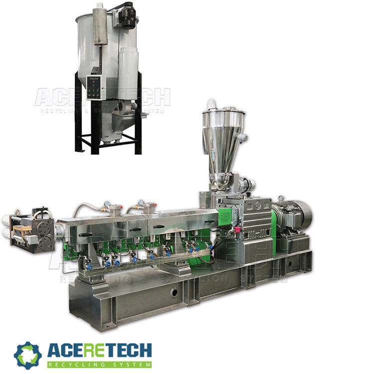 改性造粒 雙螺桿塑料瓶片擠出機 平行雙螺桿水冷拉條造粒機組