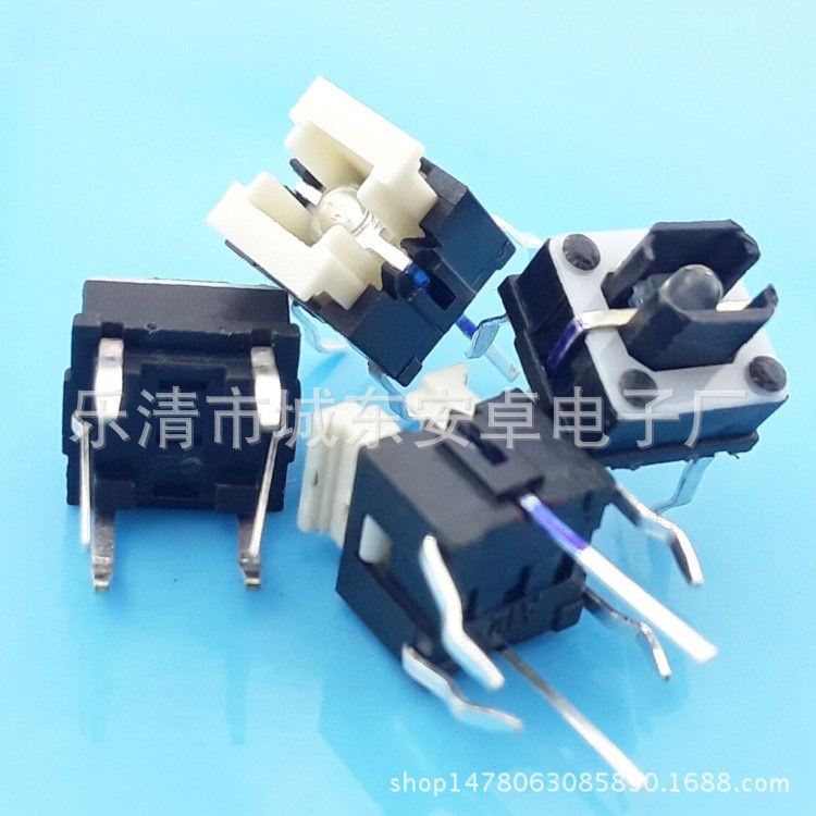 廠家供應-高品質6*6帶燈開關 LED輕觸開關帶燈輕觸多種顏色選擇