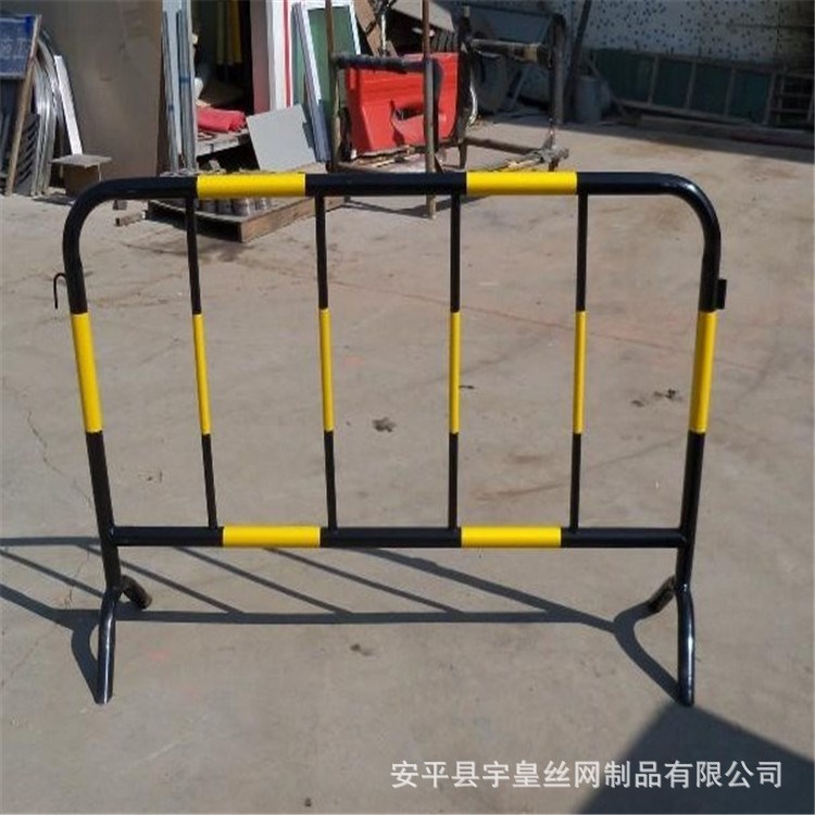 批發定制 不銹鋼鐵馬護欄 黑黃紅白鐵馬圍擋 市政工程鐵馬圍欄
