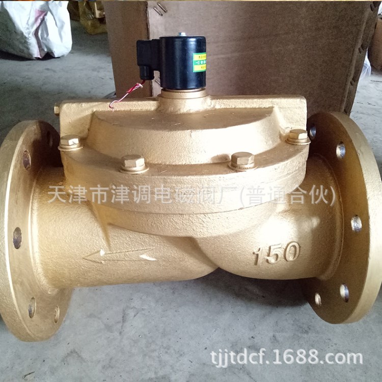 DF-150法蘭連接液用電磁閥 先導(dǎo)式膜片式220V 不銹鋼304L