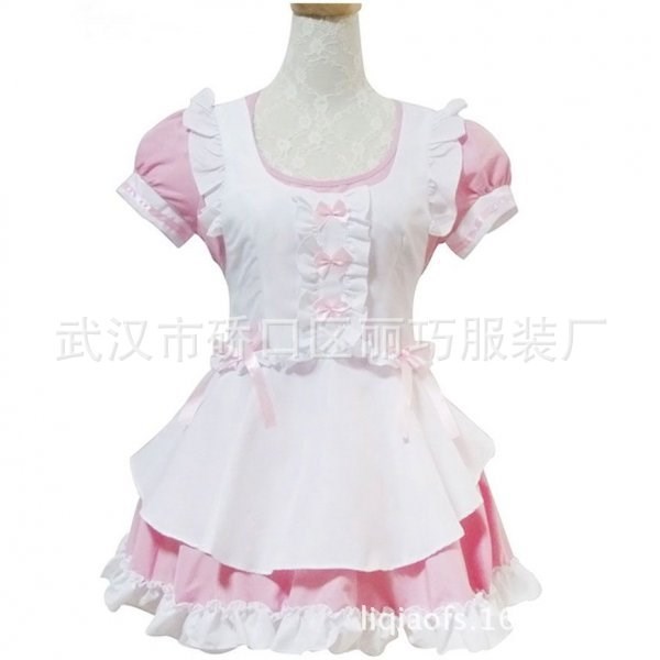 Lolita短袖常服短裙 宮廷洋裝 女傭女仆裝 cos服定制
