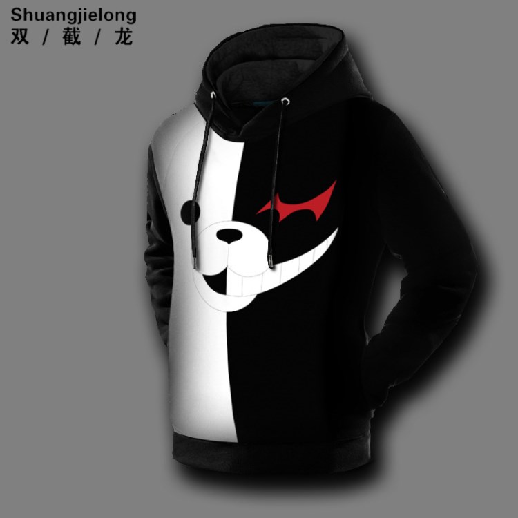 動(dòng)漫周邊 彈丸論破短袖衛(wèi)衣 黑白熊T恤 COS外套 校服班服秋冬上衣