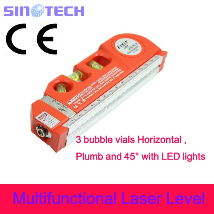 CE 激光水平尺 激光水平仪测量水平尺LV03 带圈尺 2.5米