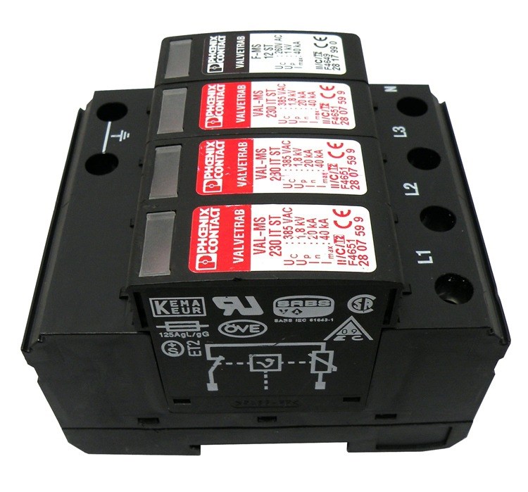 原裝菲尼克斯 PHOENIX 防雷器 VAL-MS230/3+1一體型