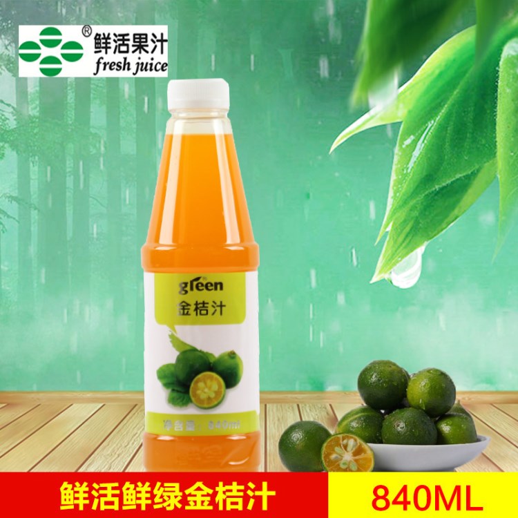 鲜活鲜绿金桔汁金桔酱  840ml/瓶 鲜活特高倍果汁奶茶原料