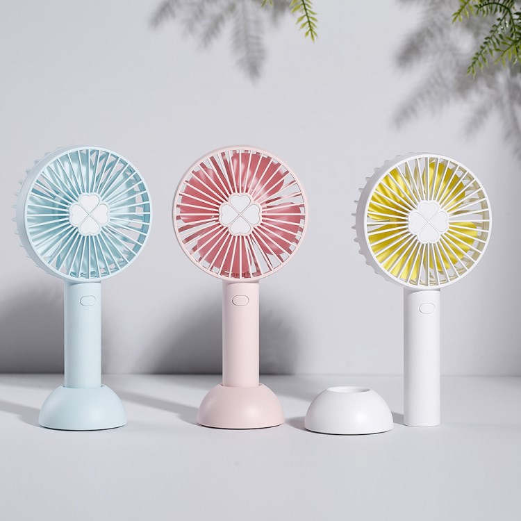 創意幸運草風扇迷你USB充電辦公室桌面學生床上靜音便攜手持風扇