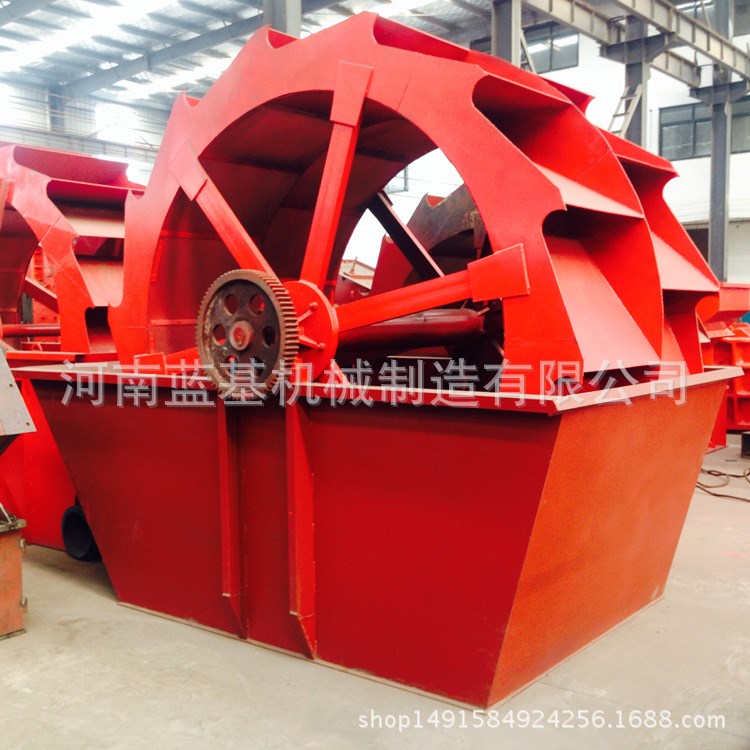 多功能節水玄武石輪式洗砂機 青石雙輪式洗石機 河卵石水輪清洗機