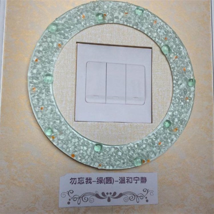 新款 藝術(shù)家飾玻璃開關(guān)貼 創(chuàng)意家居飾品 玉琉璃墻貼銷售