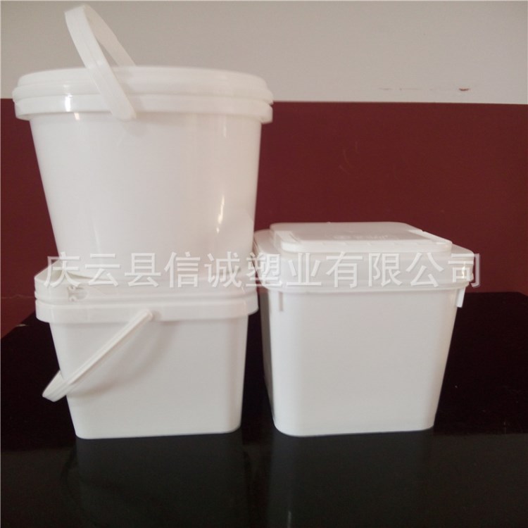 山東2升塑料圓桶，2公斤壓蓋塑料桶，食品日化用聚丙烯包裝桶