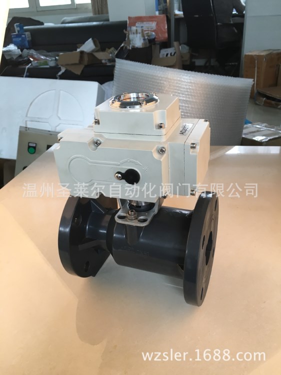電動塑料法蘭球閥電動塑料球閥電動球閥UPVC FRPP CPVC PVDF