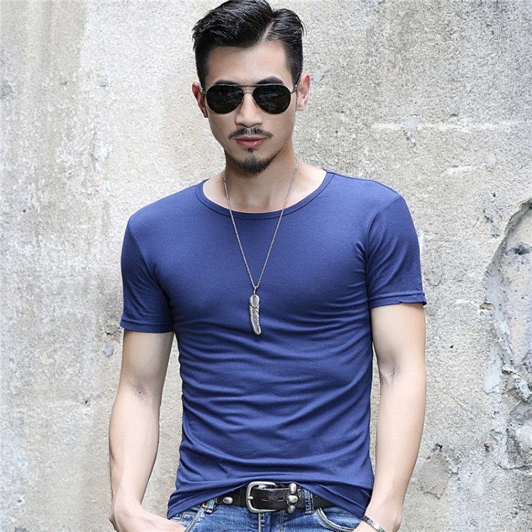 夏季白色短袖T恤男式打底衫空白文化衫貨到付款廠家爆款代發