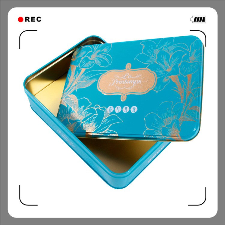 水果味月包裝罐 冰皮月餅鐵盒 四個(gè)裝 方形月餅禮品鐵盒包裝