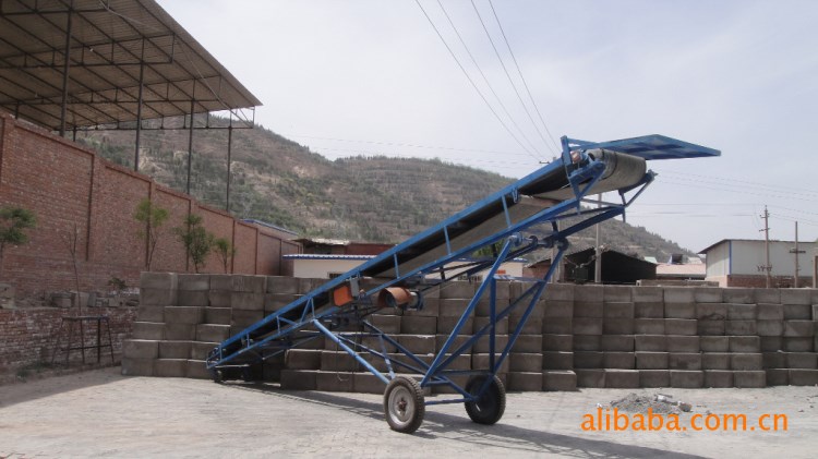 可升降移動式皮帶砌塊裝車車機