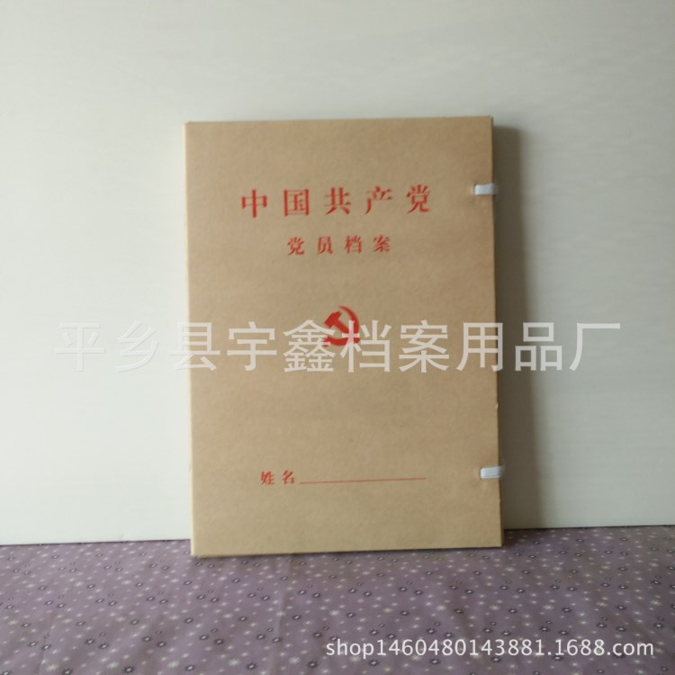 生產(chǎn)廠家定做 牛皮紙檔案盒 黨員檔案盒  無酸紙檔案盒