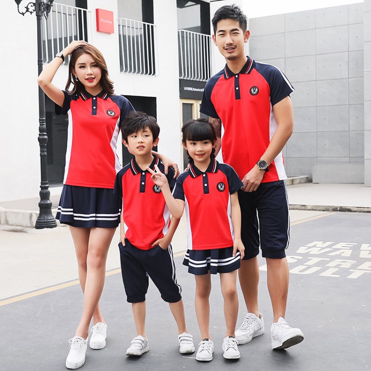 親子裝夏裝2018新款 幼兒園服校服班服訂制兒童套裝批發一件代發