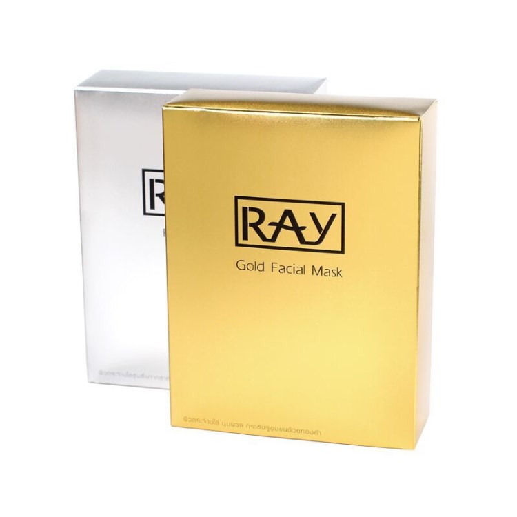 泰國RAY銀色10片蠶絲補水清潔面膜1收縮毛孔嫩膚修復曬后肌膚