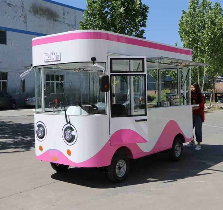 廠家直銷四輪小吃車房車早餐快餐車熟食鹵菜車