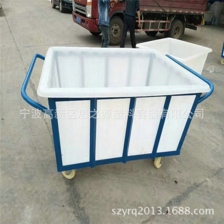 廠家提供 加厚塑膠方箱  帶輪子塑料方箱 紡織推布車 品種多樣