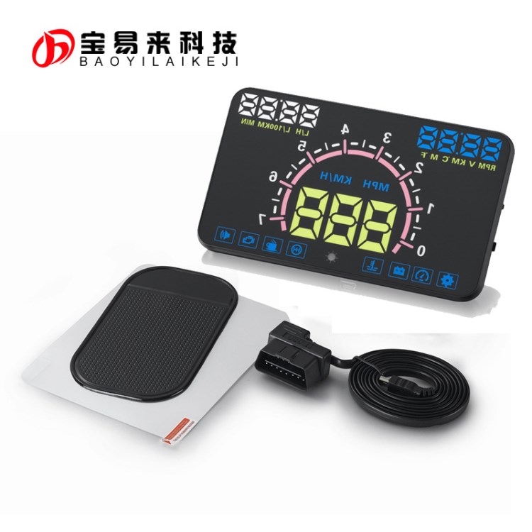 HUD OBD行車數(shù)據(jù)抬頭顯示器 E350 雙芯片設(shè)計(jì) 即插即用安裝方便