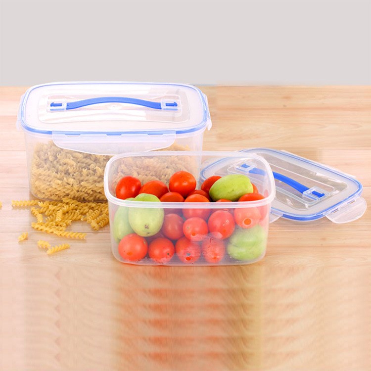 廠家直銷廚房保鮮盒塑料便當(dāng)長方形透明微波爐冰箱食品收納密封盒