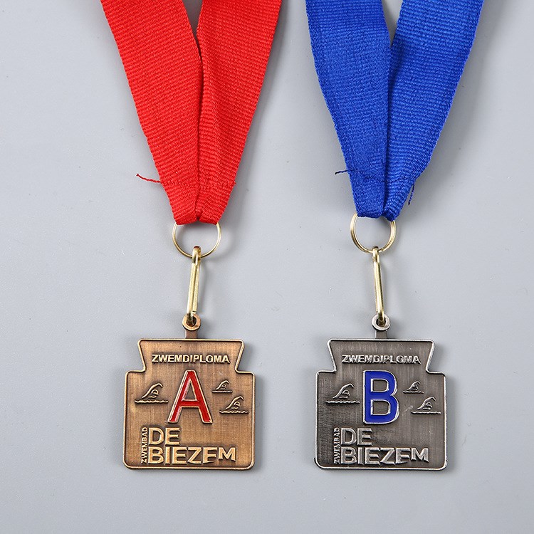 學校運動會金屬獎牌 電鍍印刷鋅合金獎牌 馬拉松跑步榮譽獎牌現貨