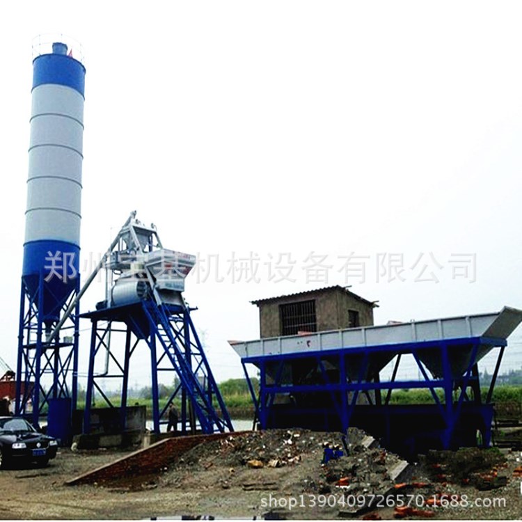 精品推薦水泥攪拌站設備水泥混凝土攪拌站hzs60小型混凝土攪拌站
