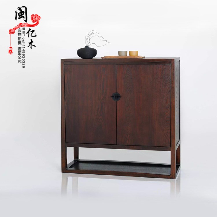 新中式復(fù)古餐邊柜 樣板房裝飾柜 酒店裝飾柜 創(chuàng)意餐邊柜 定做