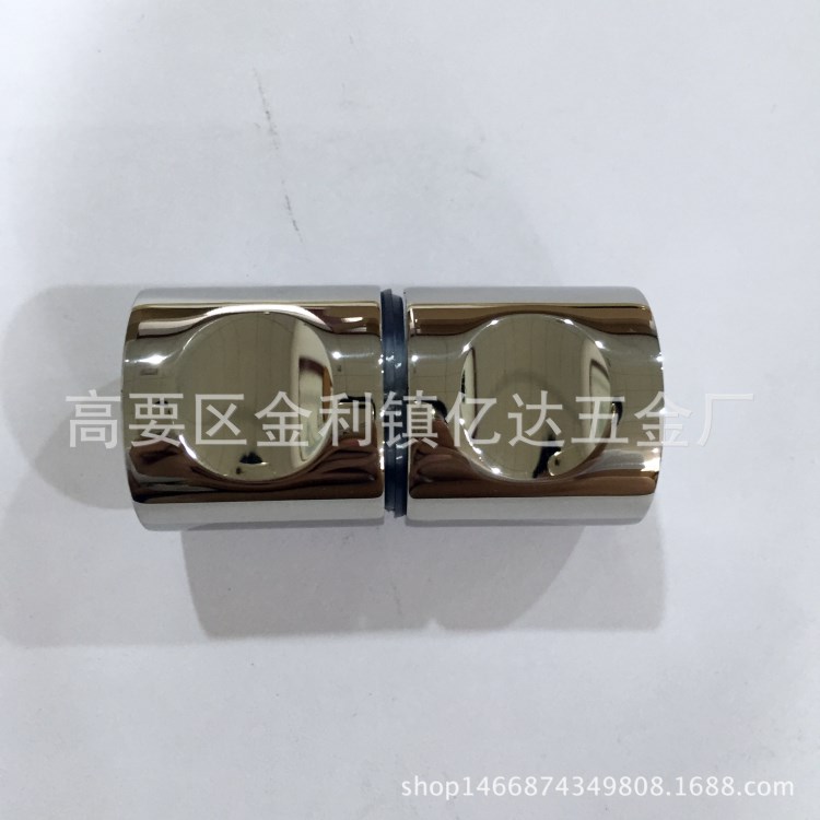 玻璃門浴室小拉手單孔圓形拇指拉手 304不銹鋼黃銅鋅合金鋁小執手