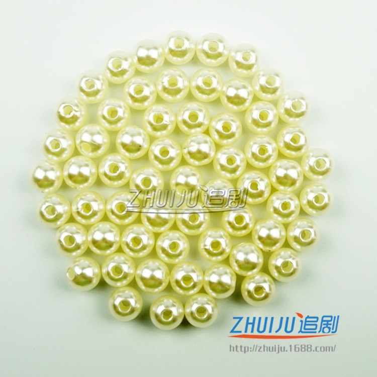 廠家批發(fā)8MM全孔ABS仿珍珠2.2-2.5MM內(nèi)孔/米白色/白色現(xiàn)貨供應(yīng)