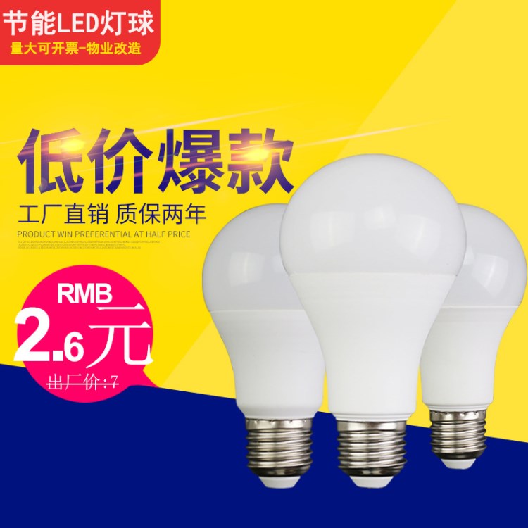 led燈泡塑包鋁球泡燈E27塑包鋁led燈5W7W9W12W批發(fā)燈泡跨境球泡