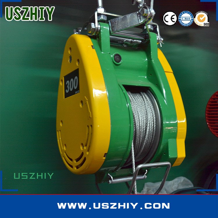 美国智友微型电动葫芦家用220伏钢丝绳电动升降葫芦便携式180公斤