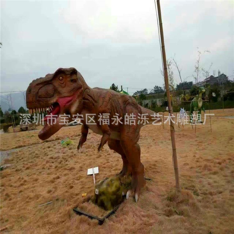 玻璃鋼雕塑廠家定制霸龍模型 戶外動物園林景觀恐龍雕塑擺件