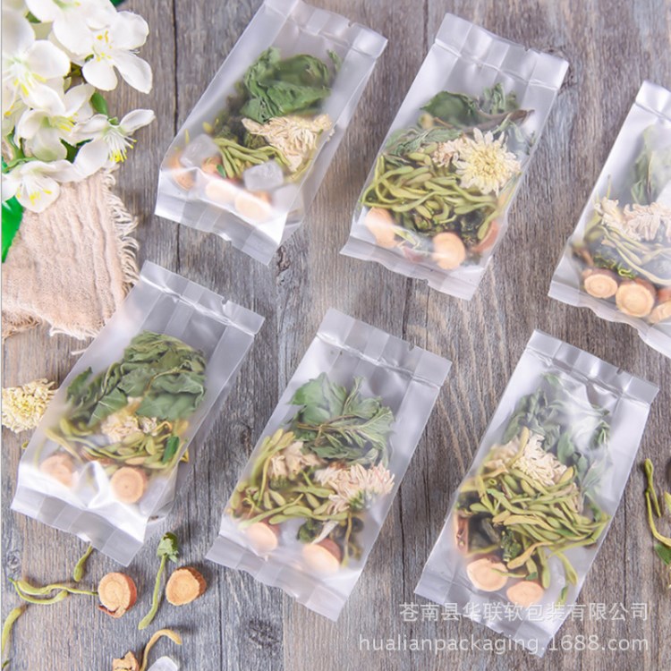 定制花茶包装袋磨砂茶叶袋彩印空白风琴塑料花茶小食品袋厂家直销