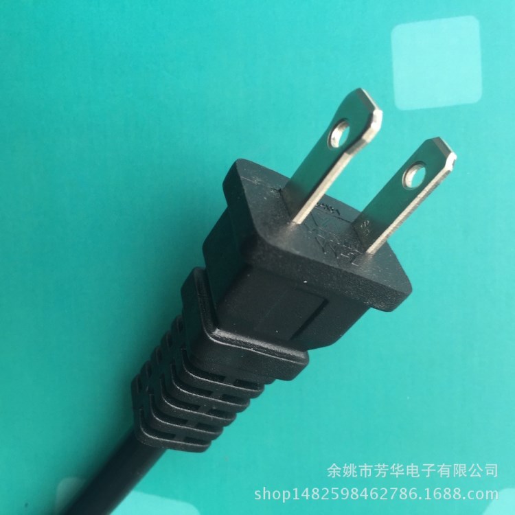 美國UL電源線插頭黑色白色電源線，美規(guī)橡膠電線定制