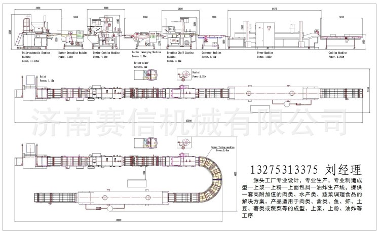 源頭工廠生產(chǎn)漢堡肉餅成型機上粉機，天婦羅上漿機，上糠機