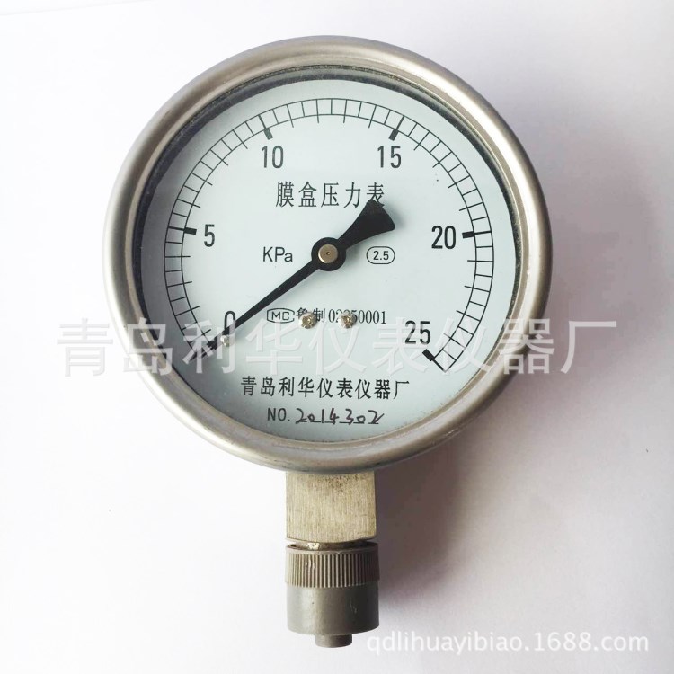 膜盒壓力表  精密壓力表  不銹鋼膜盒壓力表  不銹鋼微壓表