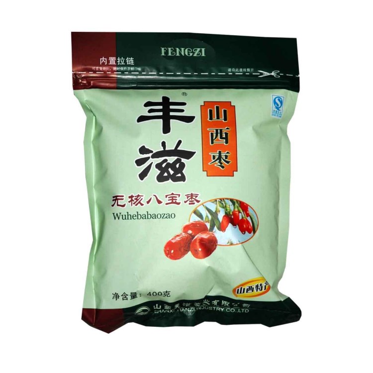 山西特產(chǎn)豐滋無(wú)核八寶棗400g食品休閑零食蜜餞棗團(tuán)購(gòu)批發(fā)