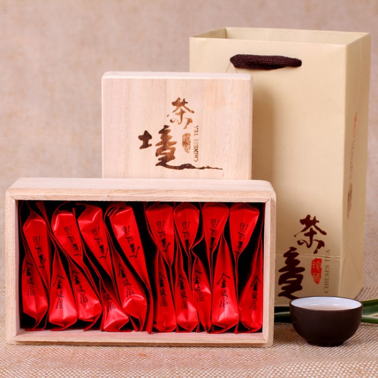 武夷山桐木關金駿眉 90g木質禮盒裝紅茶 過年送禮一件代發