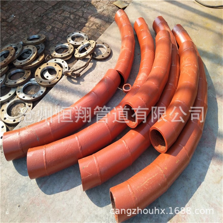 廠家直銷陶瓷內(nèi)襯背包耐磨彎頭 氧化鋁陶瓷內(nèi)襯彎管定制