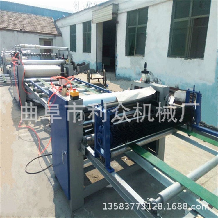 自動上膠貼紙機 復式家具板平面貼膜機 平面板材覆膜機