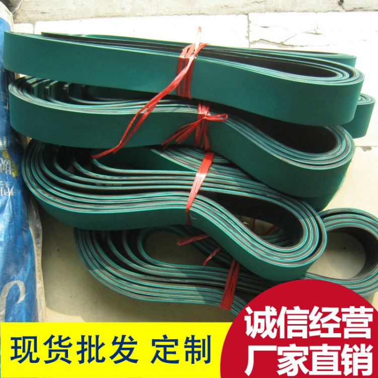 長期供應 山東橡膠防腐蝕片基帶 工業綠色耐磨片基帶