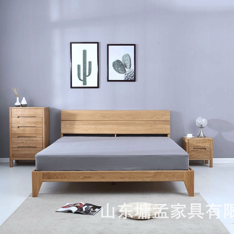 廠家直銷實(shí)木家具 臥室家具白橡木床 現(xiàn)貨批發(fā)流云鏤空實(shí)木床