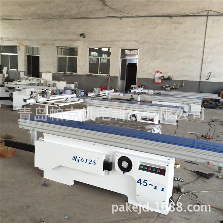 包郵全新切割板材裁板鋸MJ6128 2.8米圓棒推臺鋸