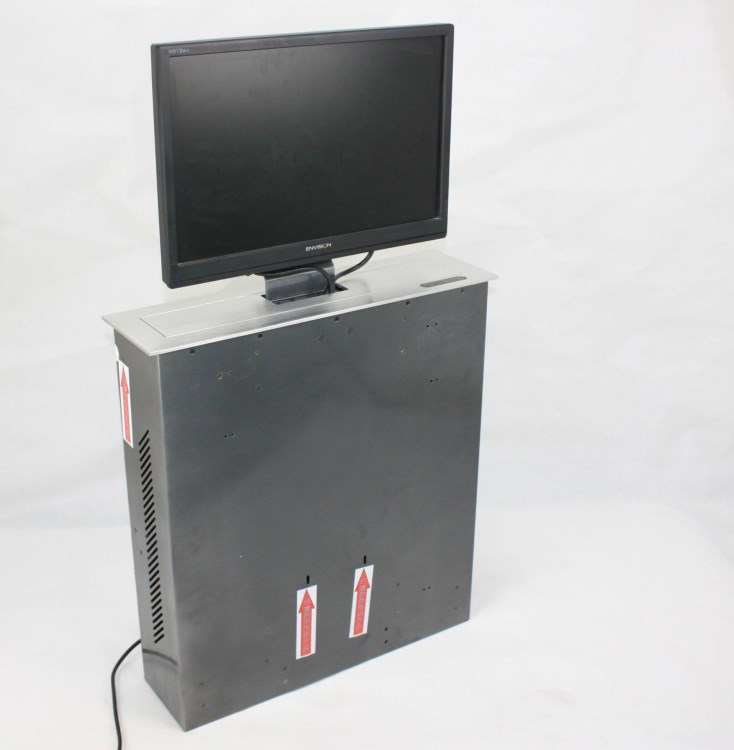 廠家會(huì)議桌升降器17/19/22/24寸防夾手液晶顯示器升降機(jī)隱藏