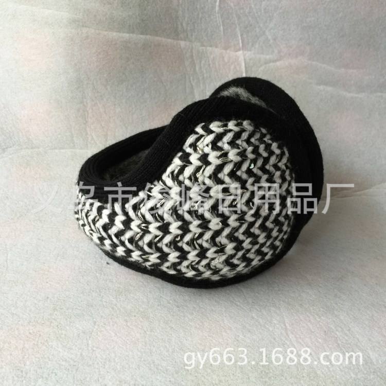出口CE ROHS環(huán)保音樂耳罩 后戴毛絨耳機 音樂耳套 方便攜帶