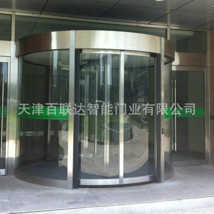 鋼化玻璃旋轉門 玻璃感應旋轉門 雙向智能旋轉門