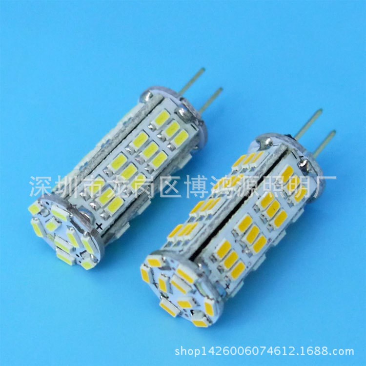 厂家直销LED灯珠G4 AC12V 3014 57灯3W水晶灯玉米灯g4灯泡