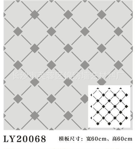 LY20068無縫壁紙紋暢銷單花藝術(shù)涂料硅藻泥印花模板浮雕鏤空板